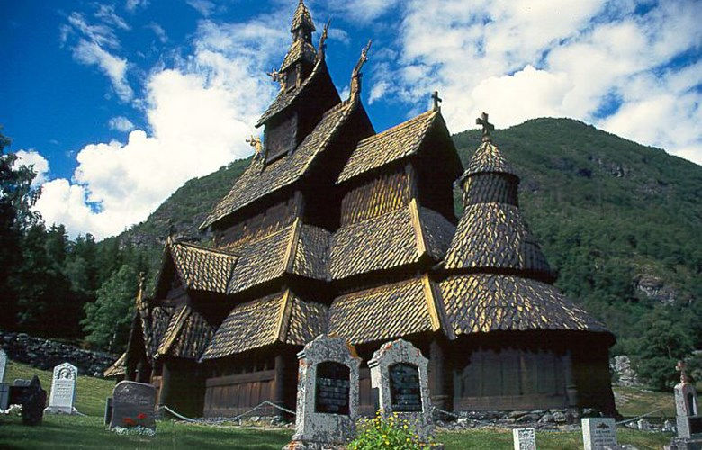 Borgund Stave Church, Norway, an example of Viking Architecture