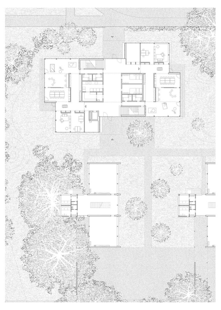 Monochrome Linework Floor Plan Graphic Style