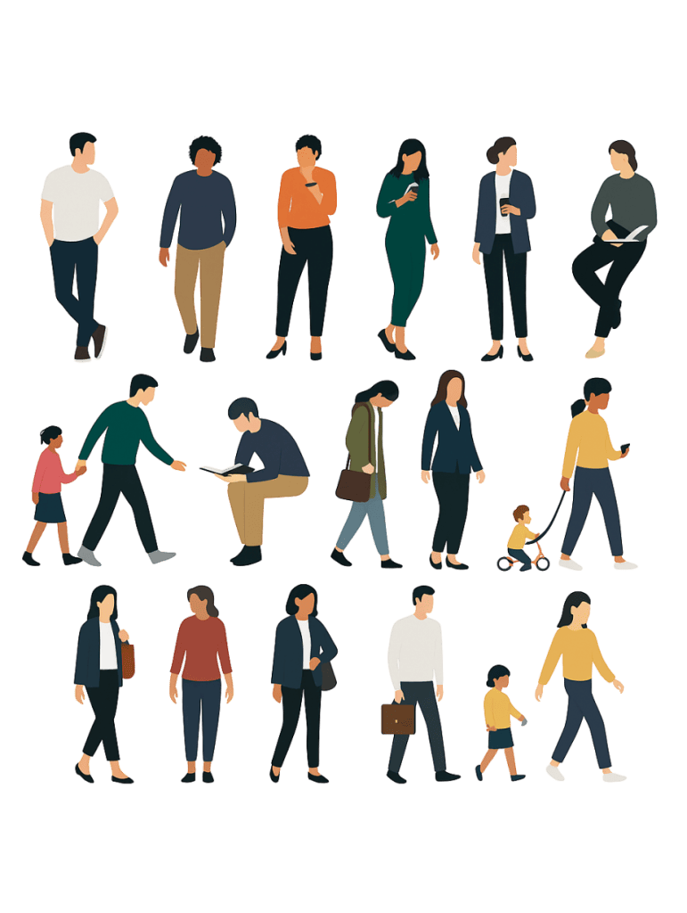 Free architectural cutout of People pack (PNG)