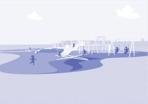 Thomas Hanna Playground perspective graphic style render