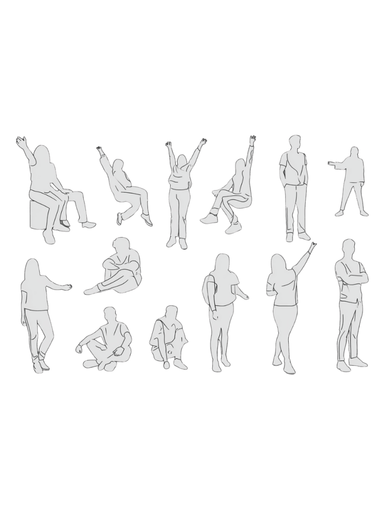 Download free architectural cutout: Silhouette People Silhouette People Cutouts