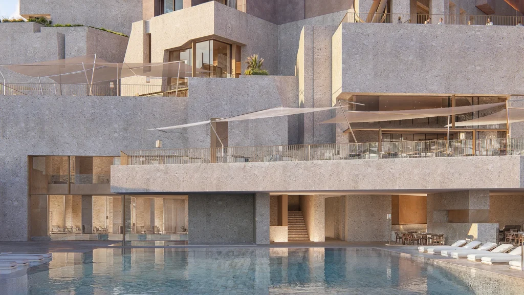 Grand Hyatt Palase by Emre Arolat Architecture in Dhermi, Albania