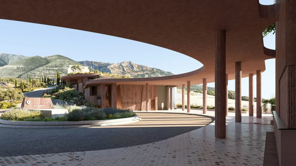 Grand Hyatt Palase by Emre Arolat Architecture in Dhermi, Albania