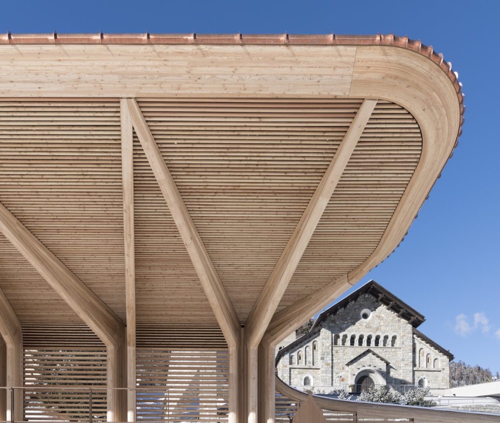 Kulm Eispavilion by Foster + Partners in Saint Moritz, Switzerland