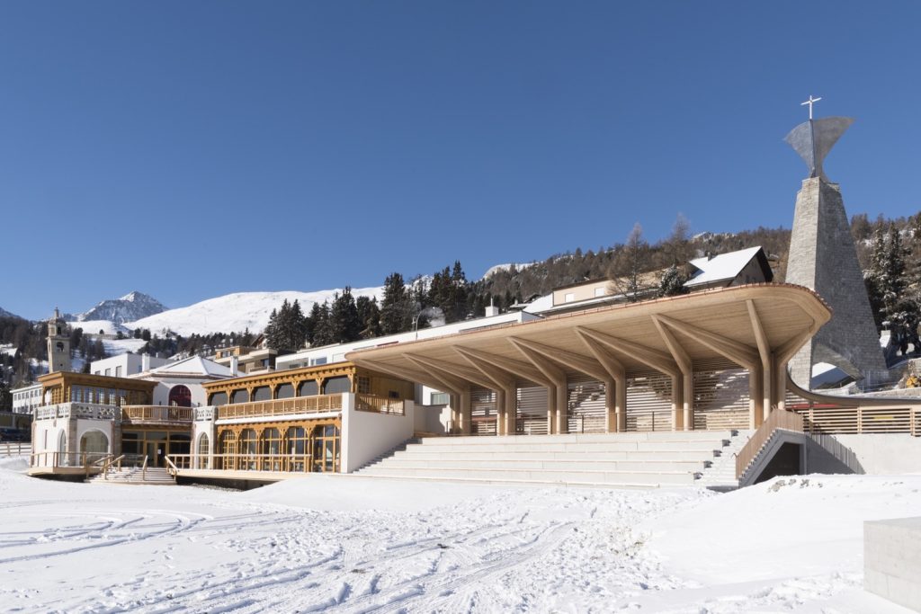 Kulm Eispavilion by Foster + Partners in Saint Moritz, Switzerland