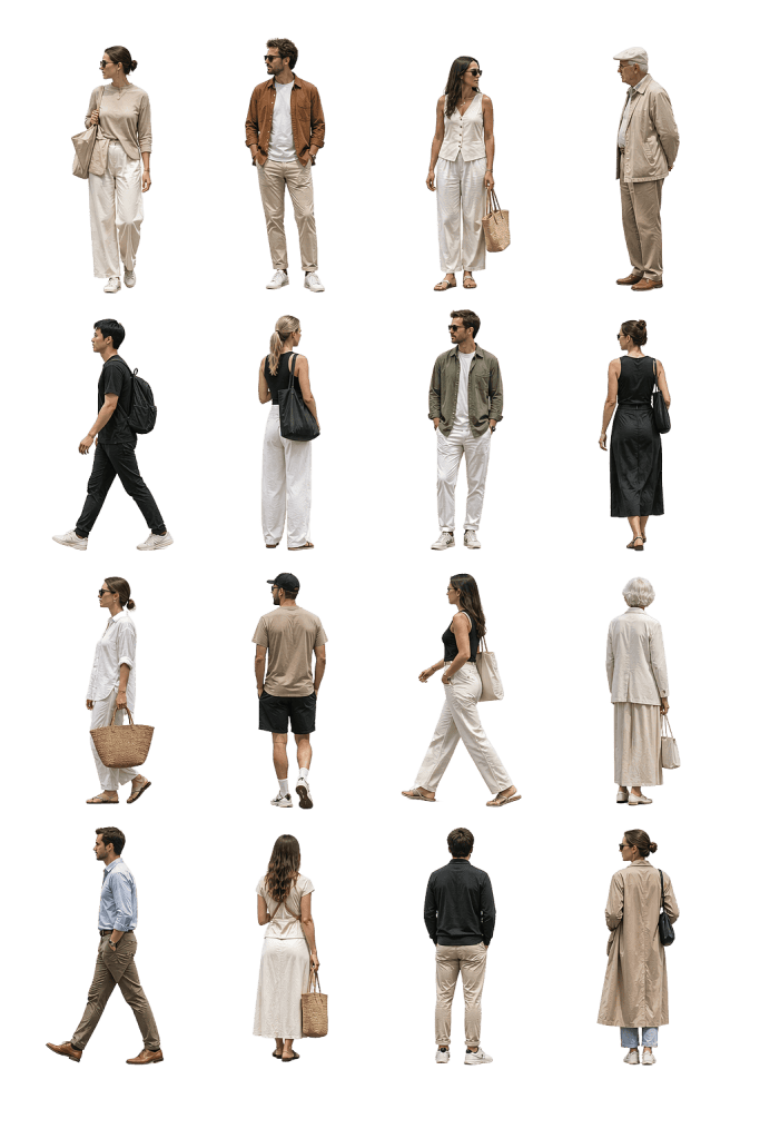 Free architectural cutout of Fashionable People