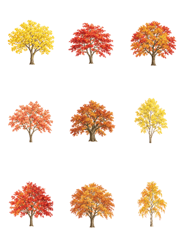Download free architectural cutout: Autumn Trees Free architectural cutout of Autumn Trees