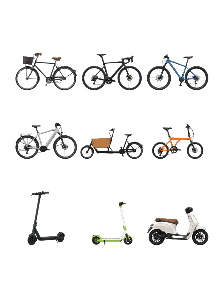 Download free architectural cutout: Bicycles and E-Scooters Free architectural cutout of Bicycles and E-Scooters