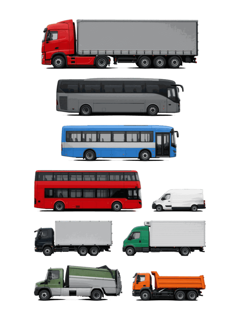 Download free architectural cutout: Buses and Delivery Vehicles Free architectural cutout of Buses and Delivery Vehicles