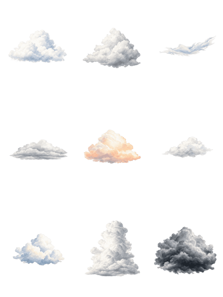 Free architectural cutout of Cloud Illustration Pack