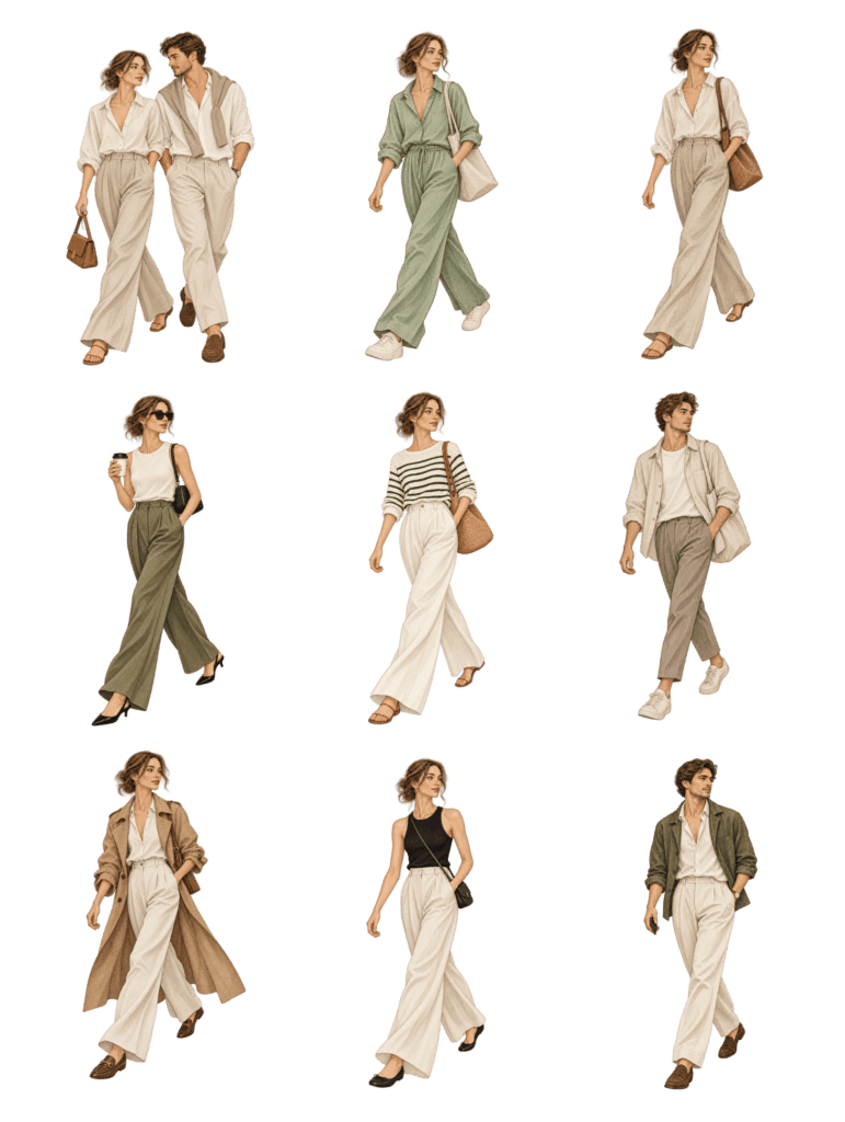 Free architectural cutout of Fashionable Walking People