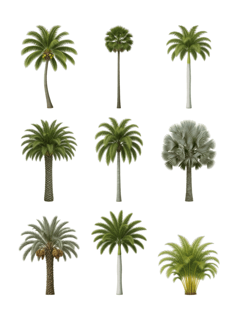 Free architectural cutout of Palm Trees
