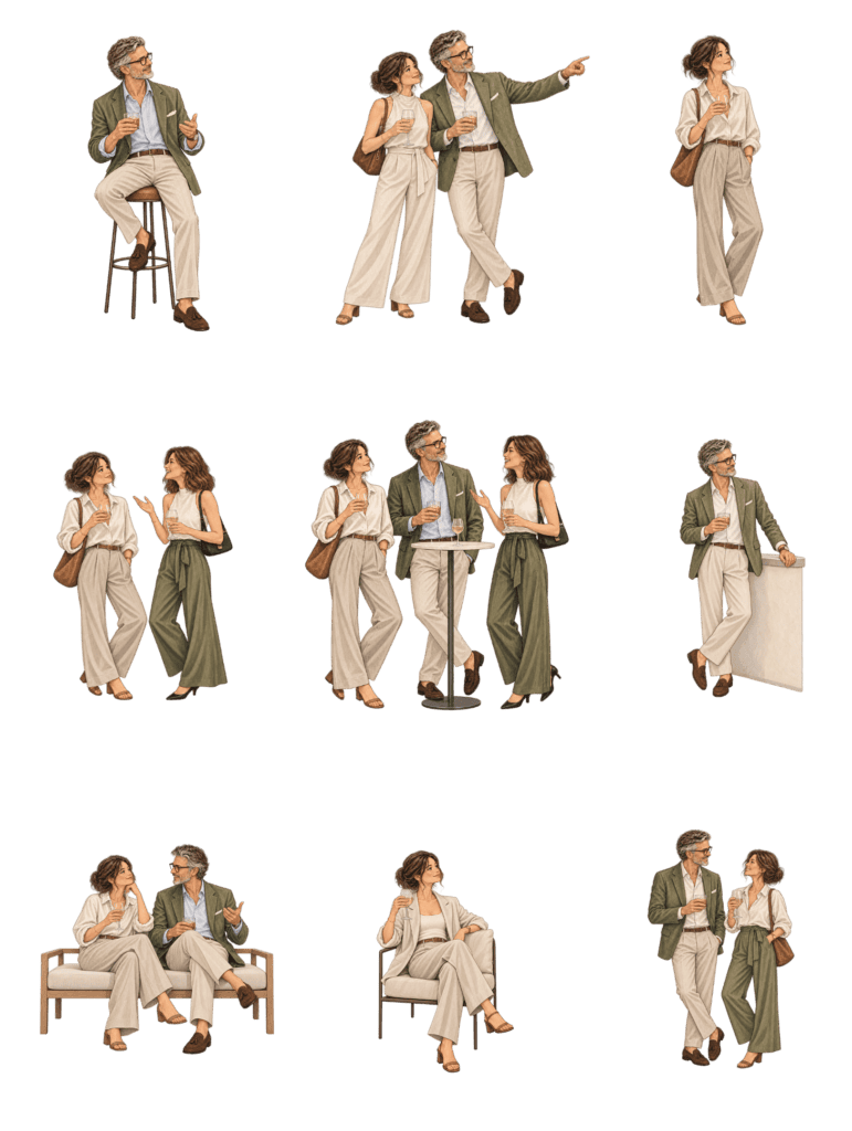 Free architectural cutout of Rooftop Social People